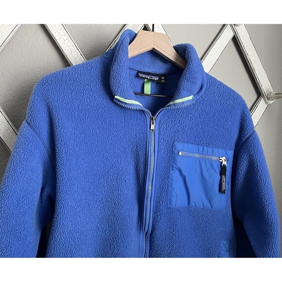 Vintage Patagonia Women’s 12 Full Zip Fleece Jacket Blue - Made in USA - Picture 2 of 8